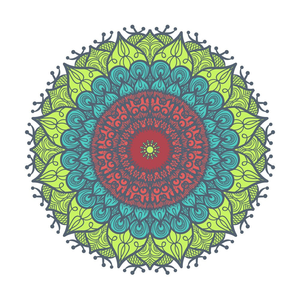 Floral Mandala Line Art