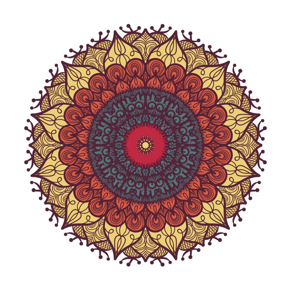 Floral Mandala Line Art