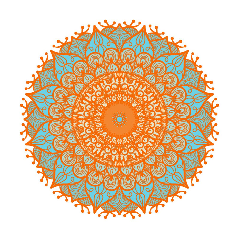 Floral Mandala Line Art
