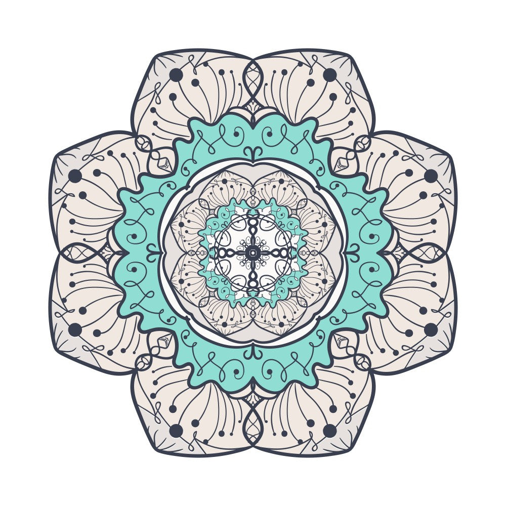 Floral Mandala Line Art