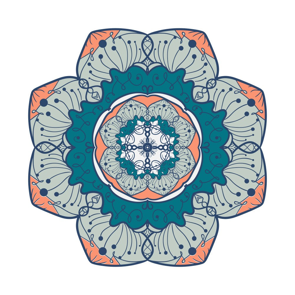 Floral Mandala Line Art