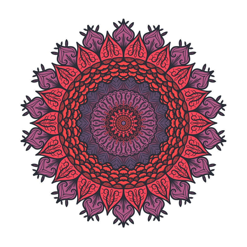 Symmetrical Floral Mandala Art