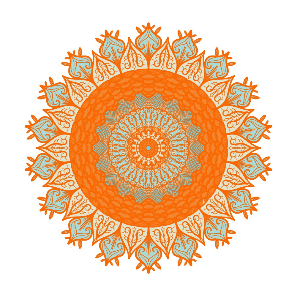 Symmetrical Floral Mandala Art