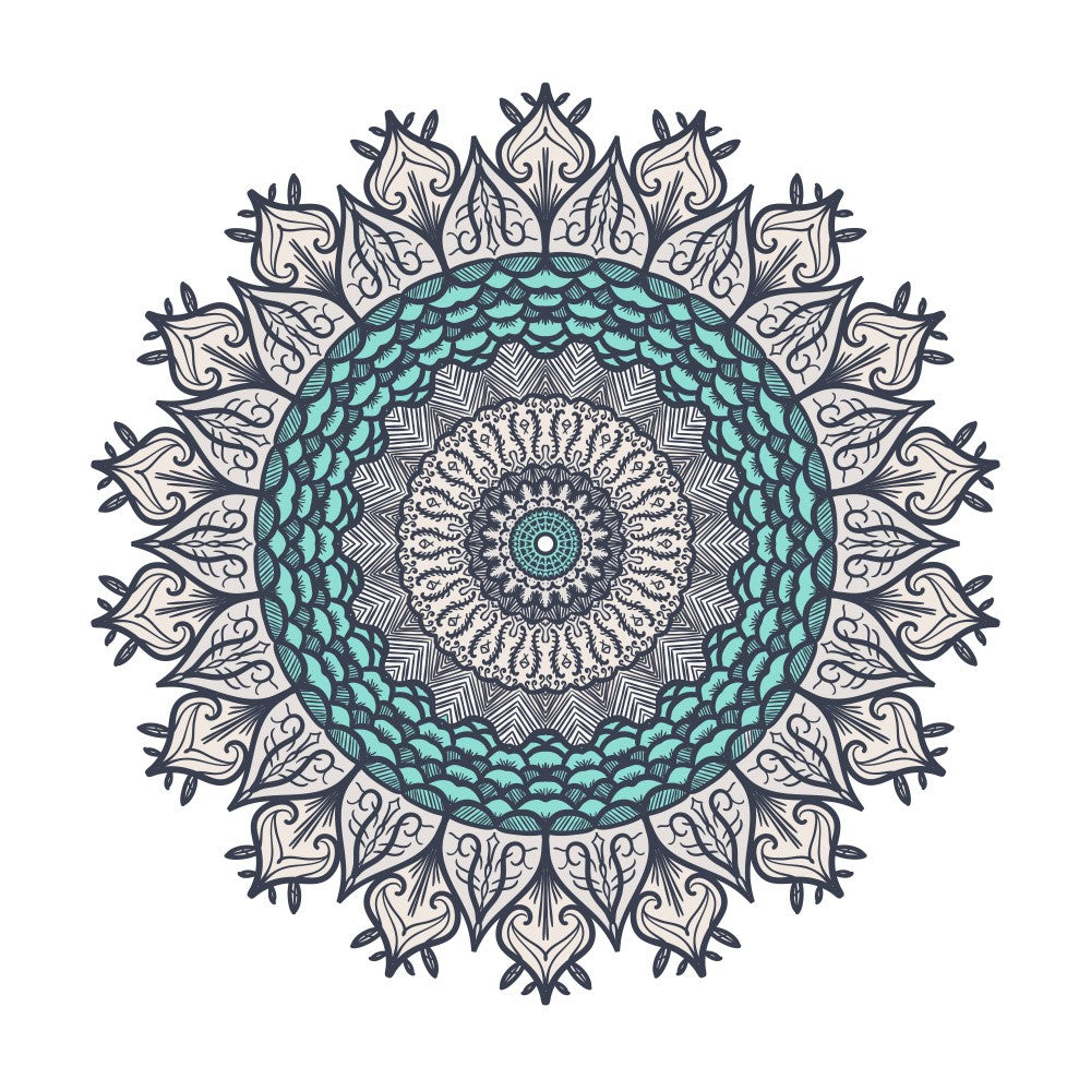 Symmetrical Floral Mandala Art