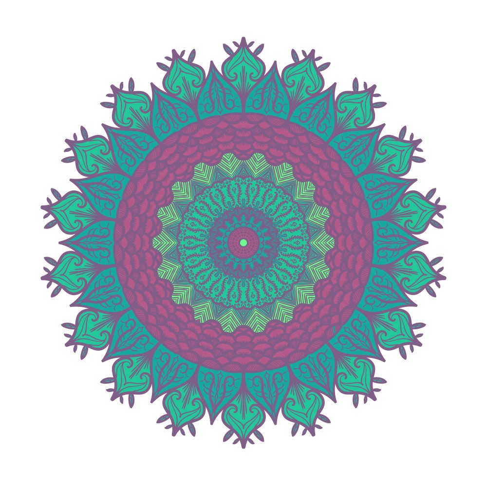 Symmetrical Floral Mandala Art