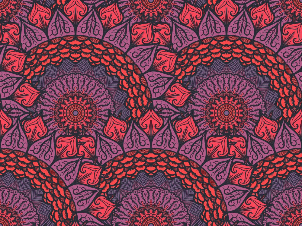 Symmetrical Floral Mandala Patterns
