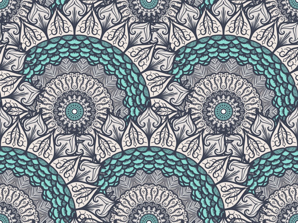 Symmetrical Mandala Line Art
