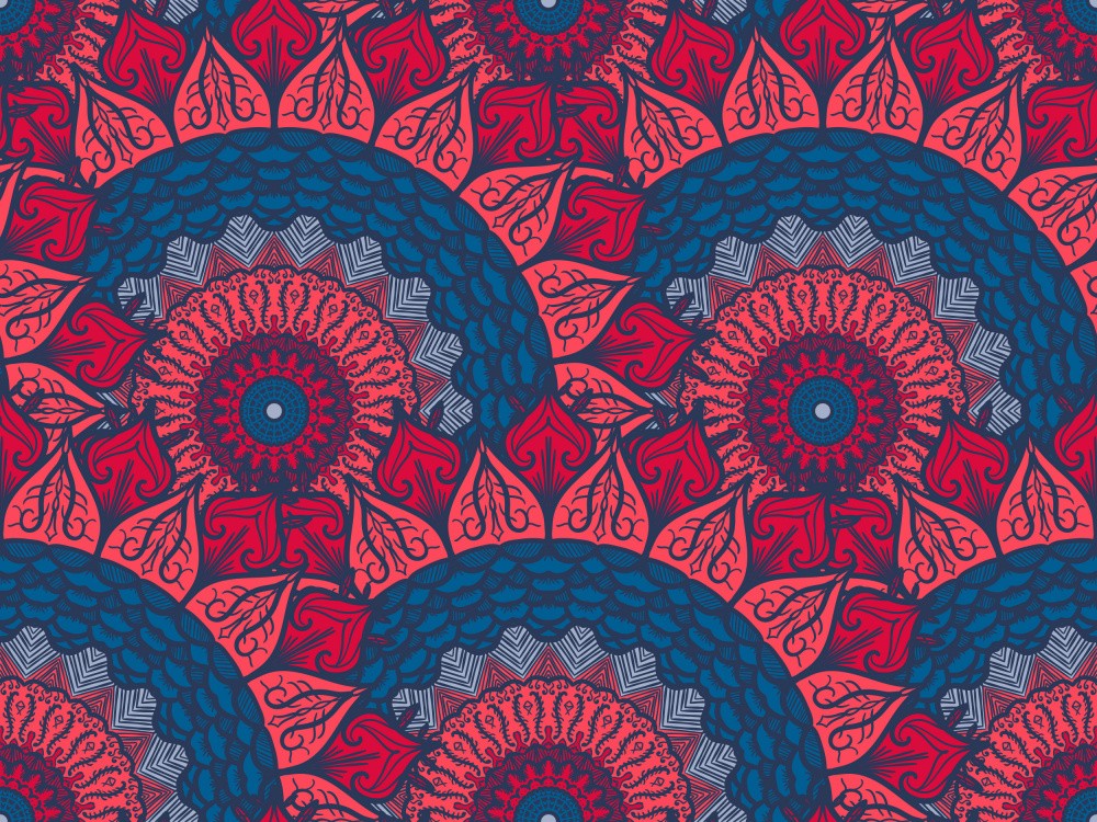 Symmetrical Mandala Line Art