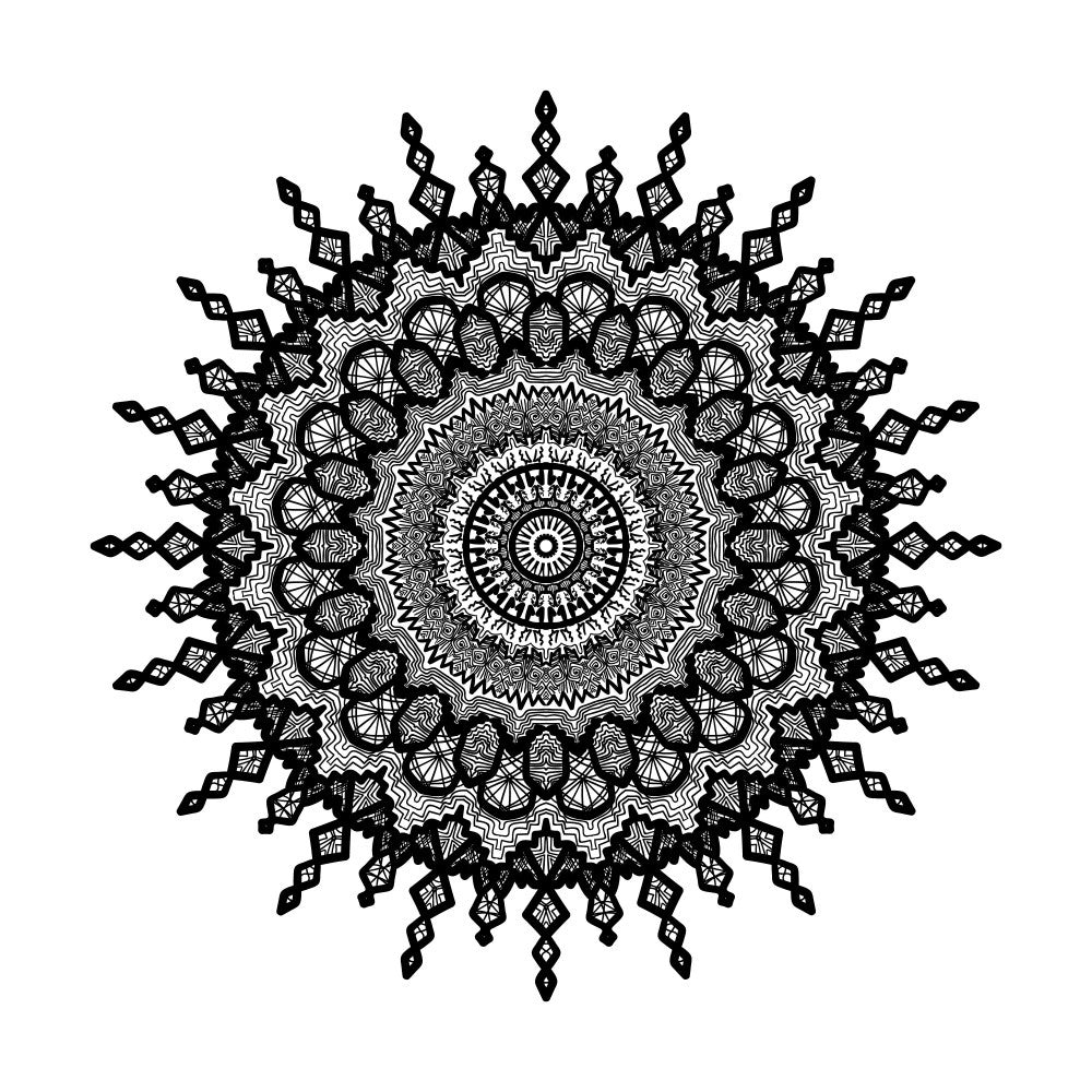 Abstract Mandala Line Art