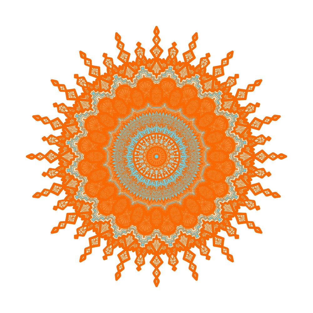 Abstract Mandala Line Art