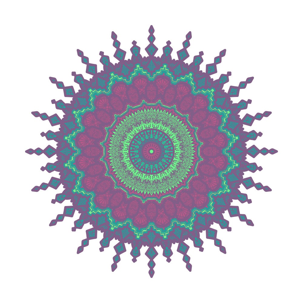 Abstract Mandala Line Art