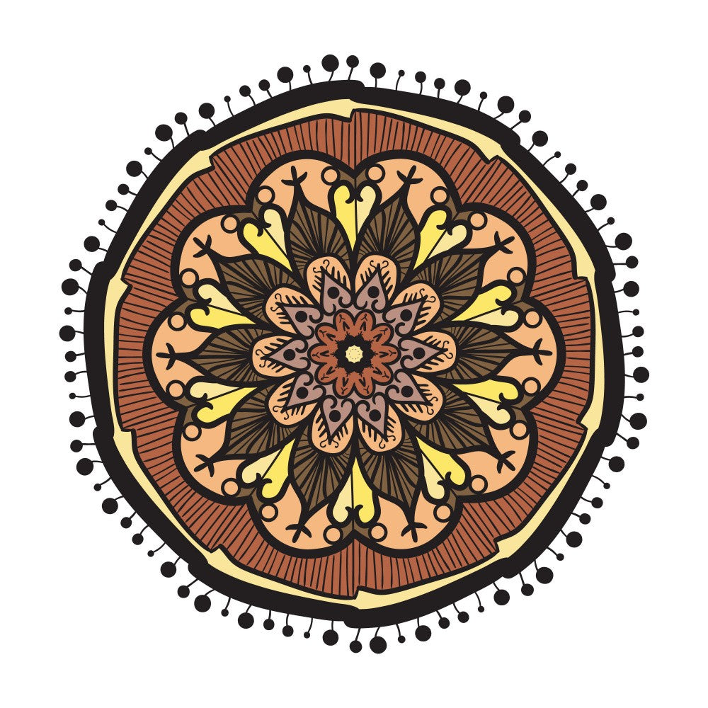 Abstract Mandala Line Art
