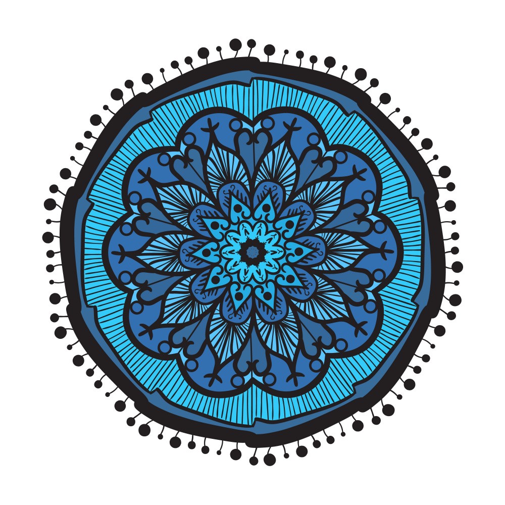 Abstract Mandala Line Art