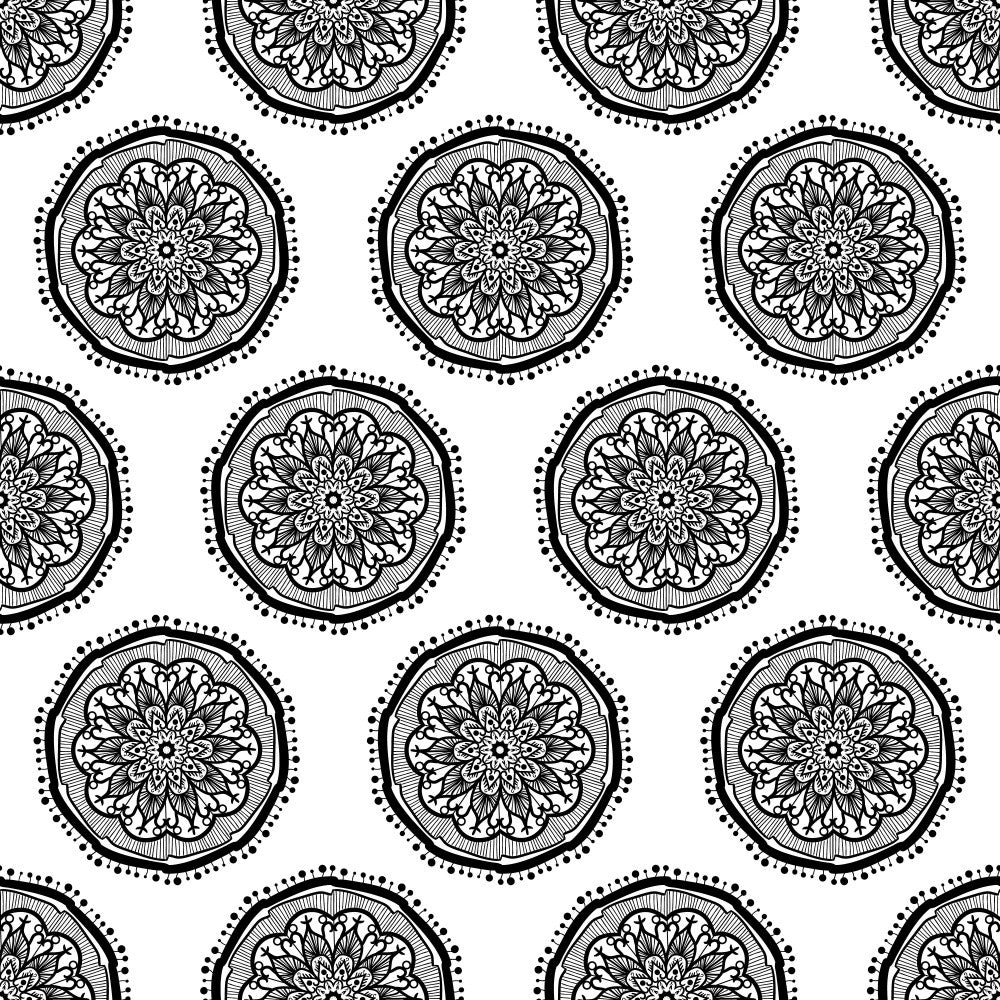 Abstract Mandala Line Art