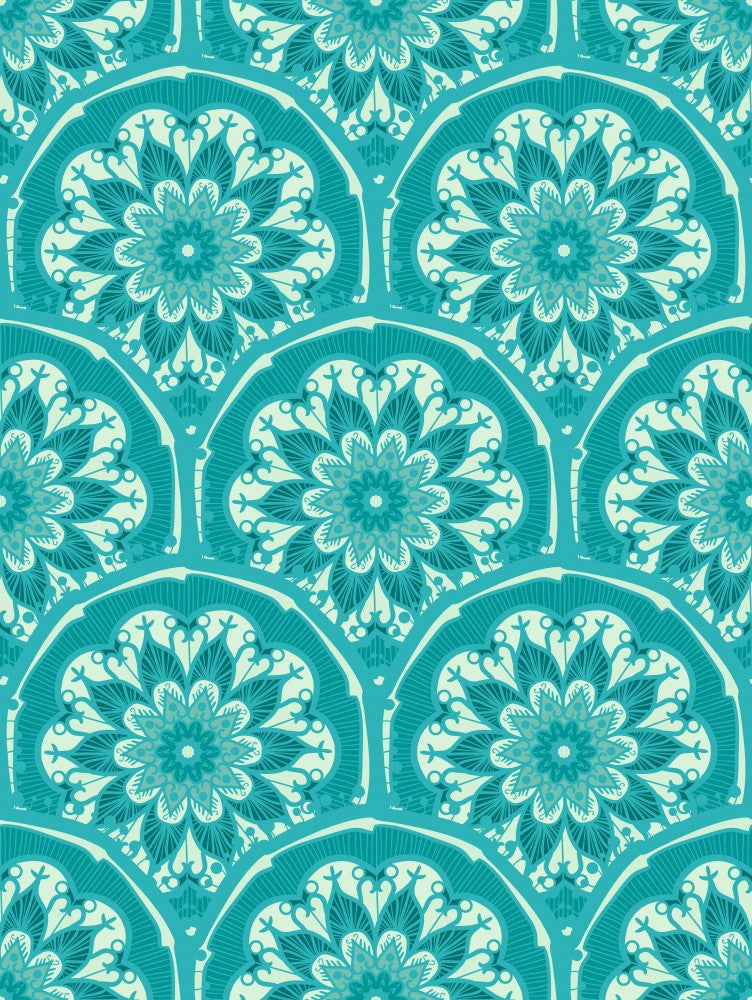 Teal Floral Harmony