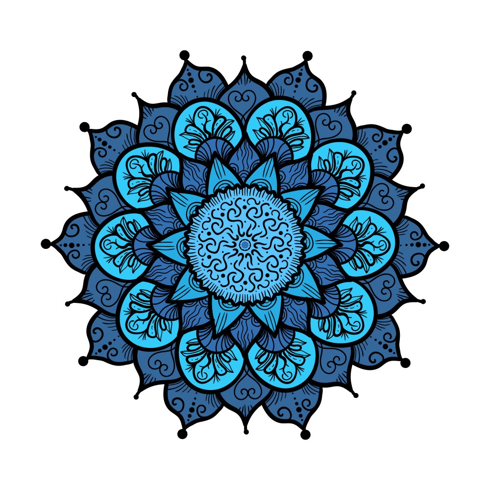 Abstract Mandala Line Art