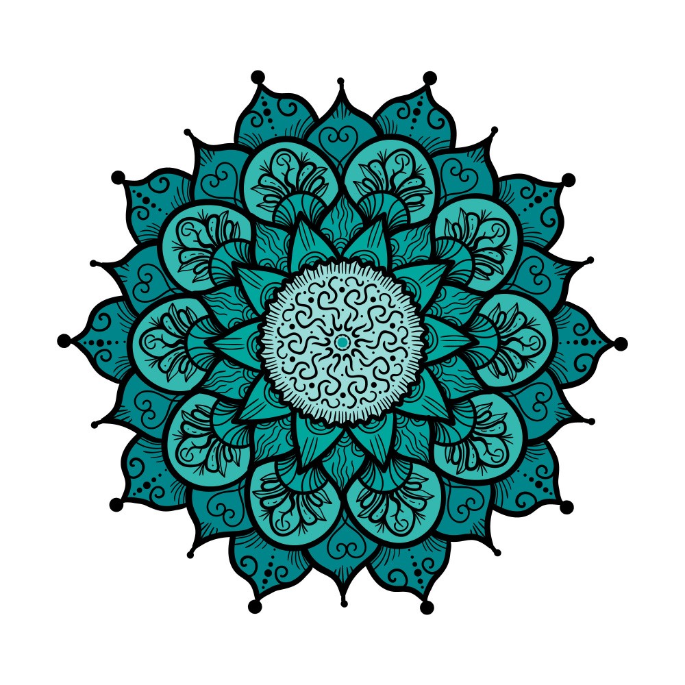 Abstract Mandala Line Art