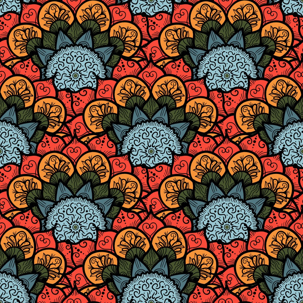 Abstract Mandala Line Art