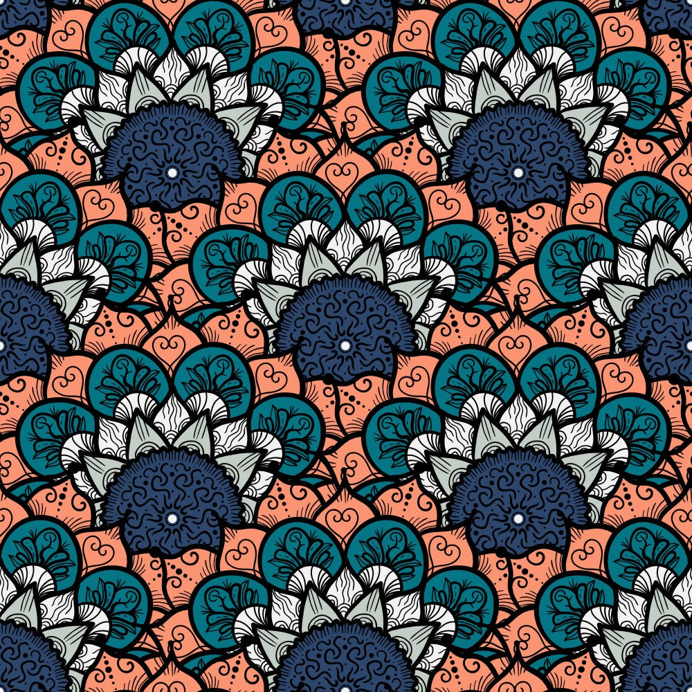 Abstract Mandala Line Art