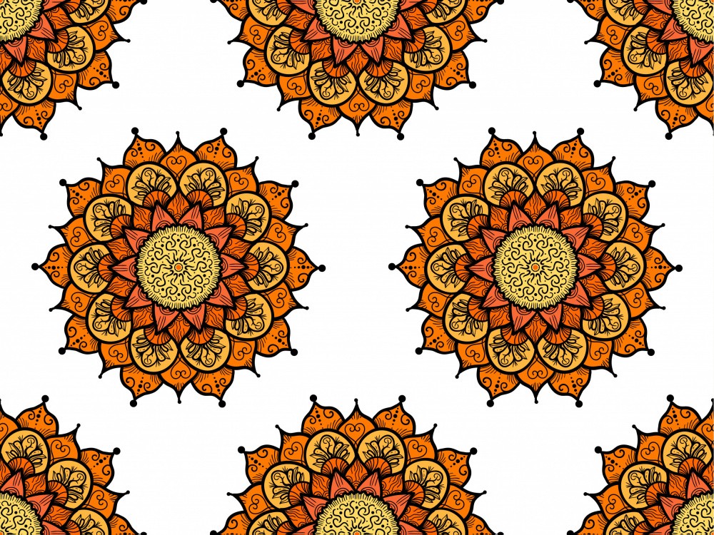 Abstract Mandala Line Art