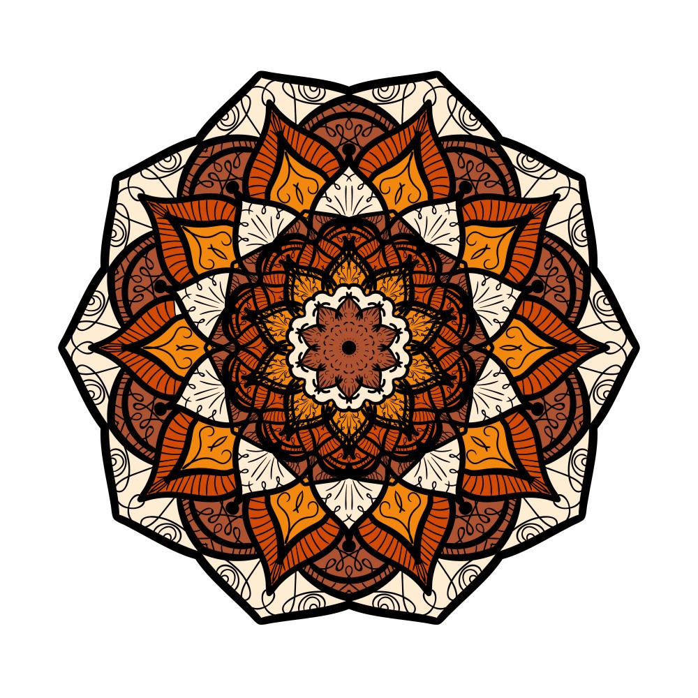 Abstract Mandala Line Art