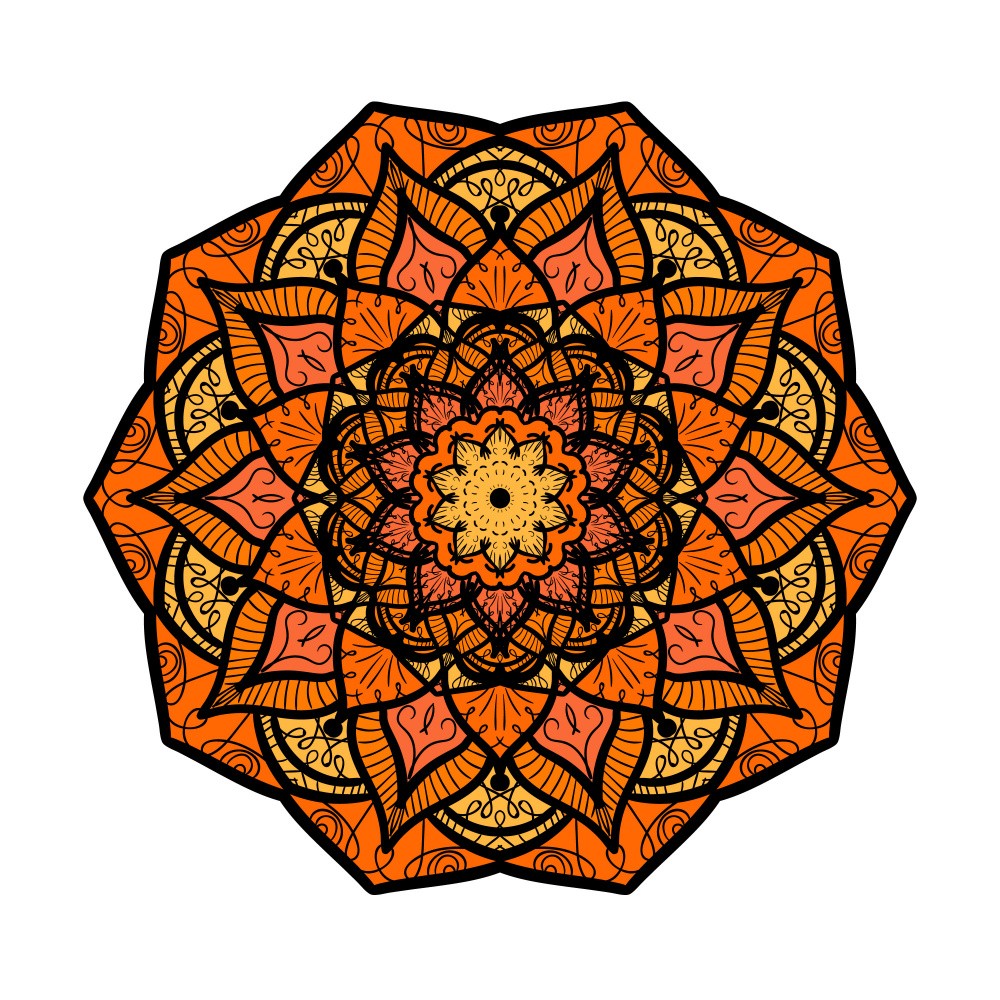 Abstract Mandala Line Art