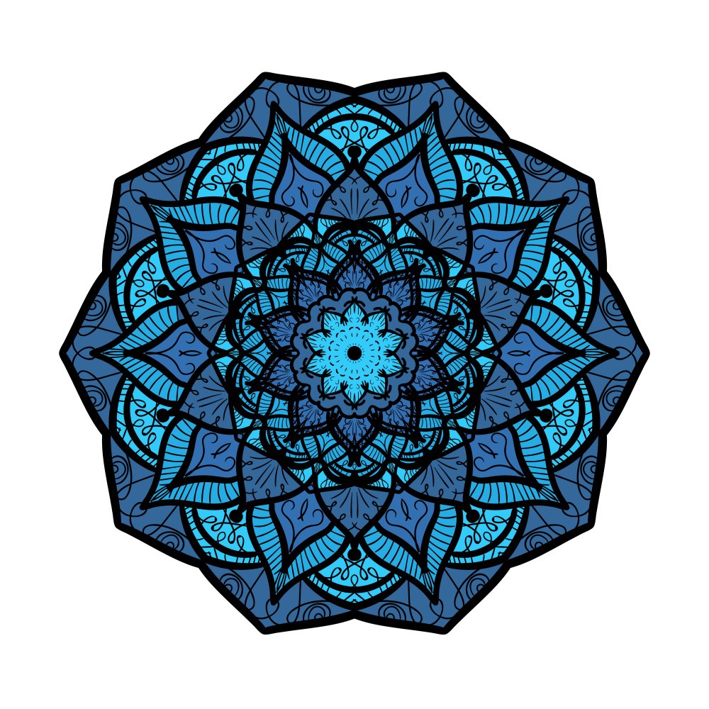 Abstract Mandala Line Art