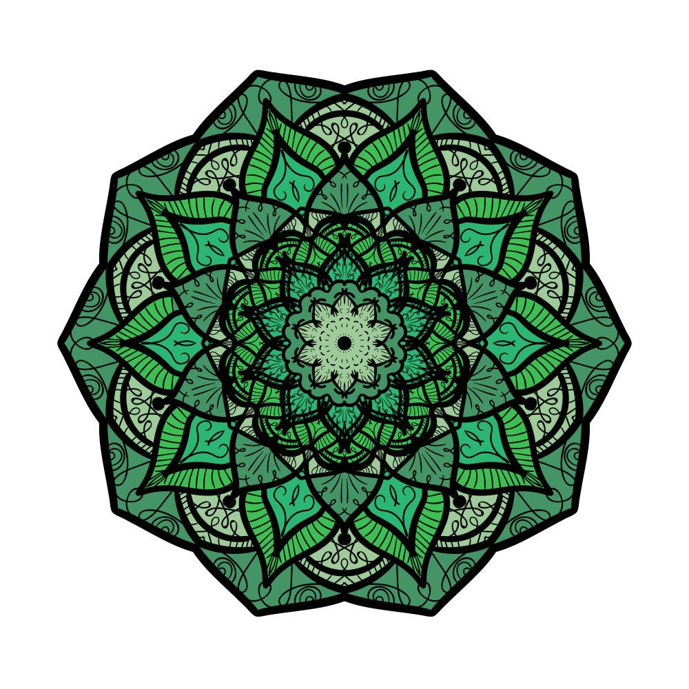 Green Mandala Line art