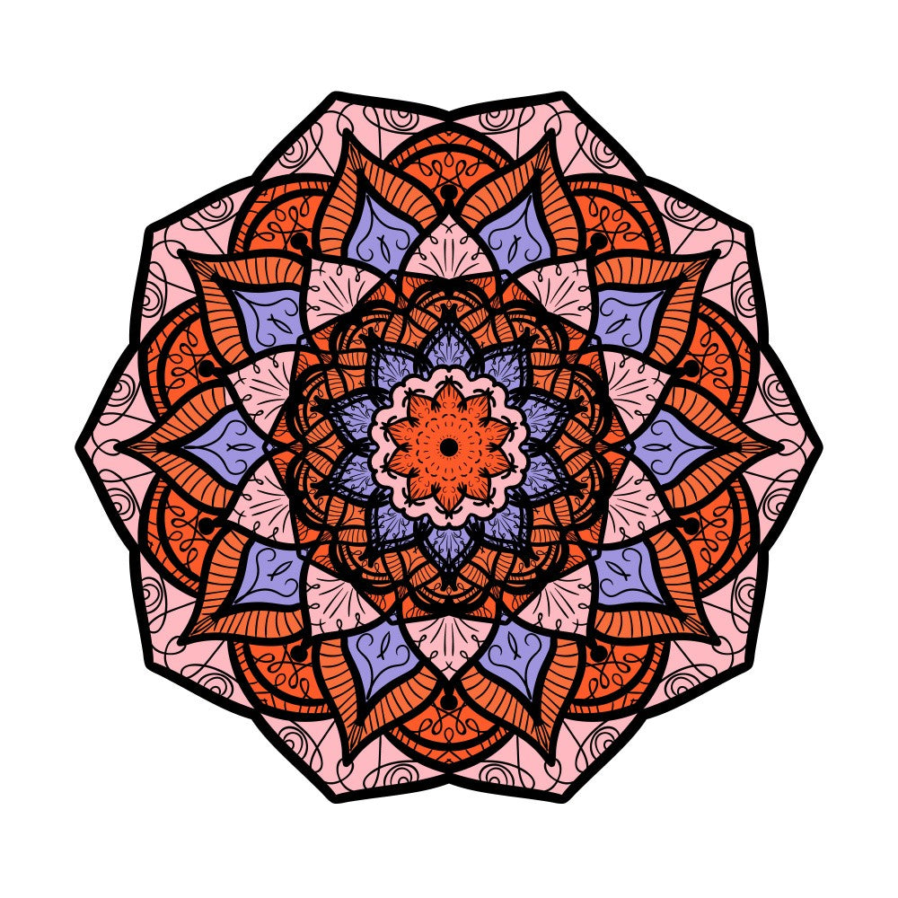 Abstract Mandala Line Art