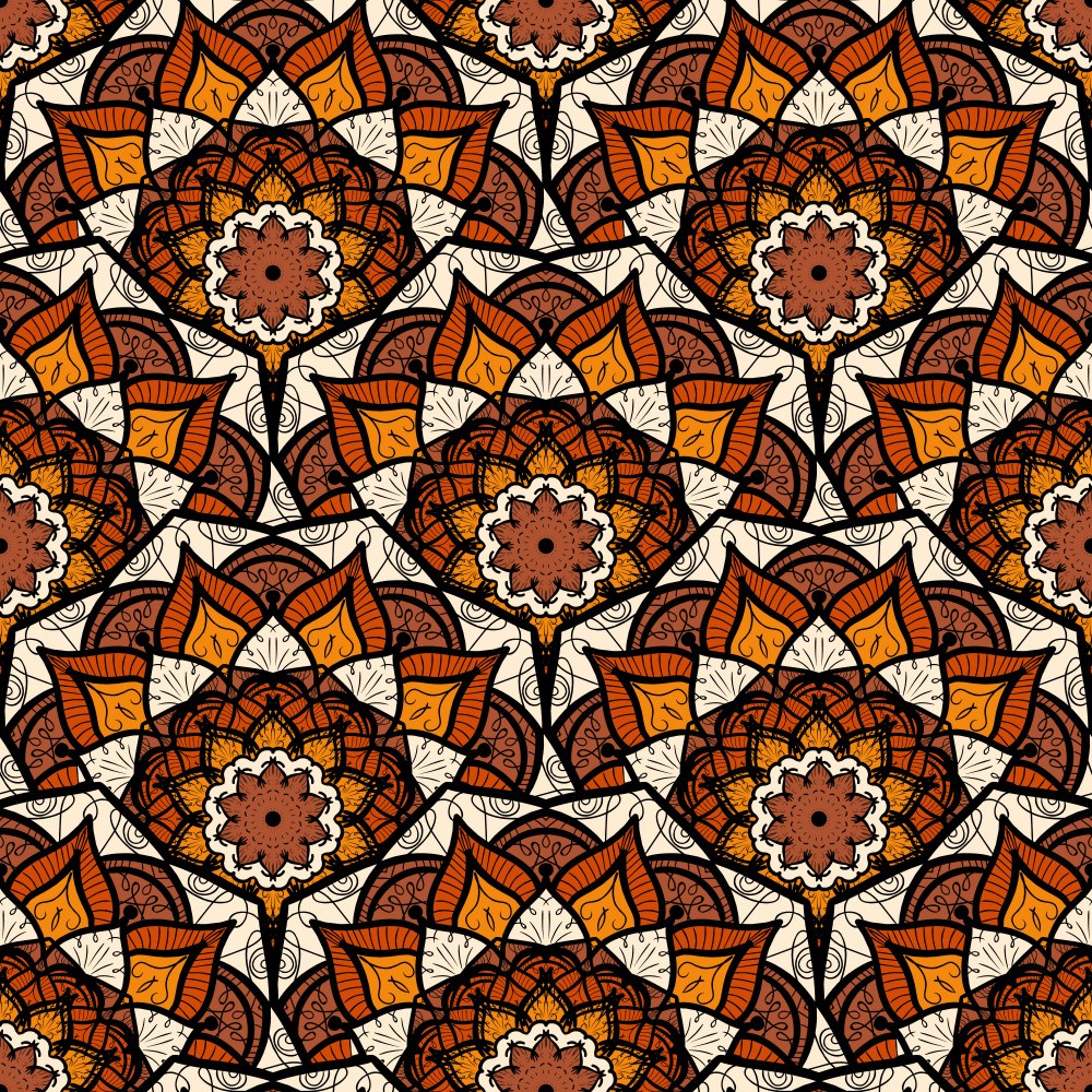 Abstract Mandala Line Art