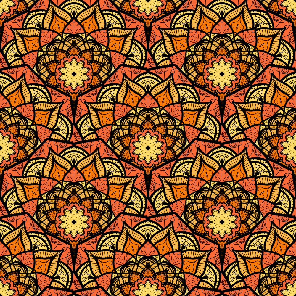 Abstract Mandala Line Art