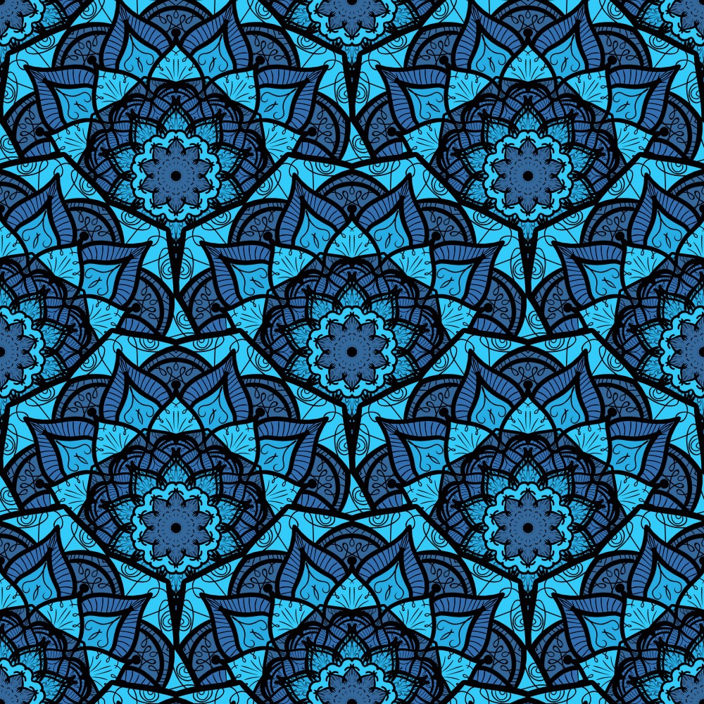 Bule Mandala Line Art