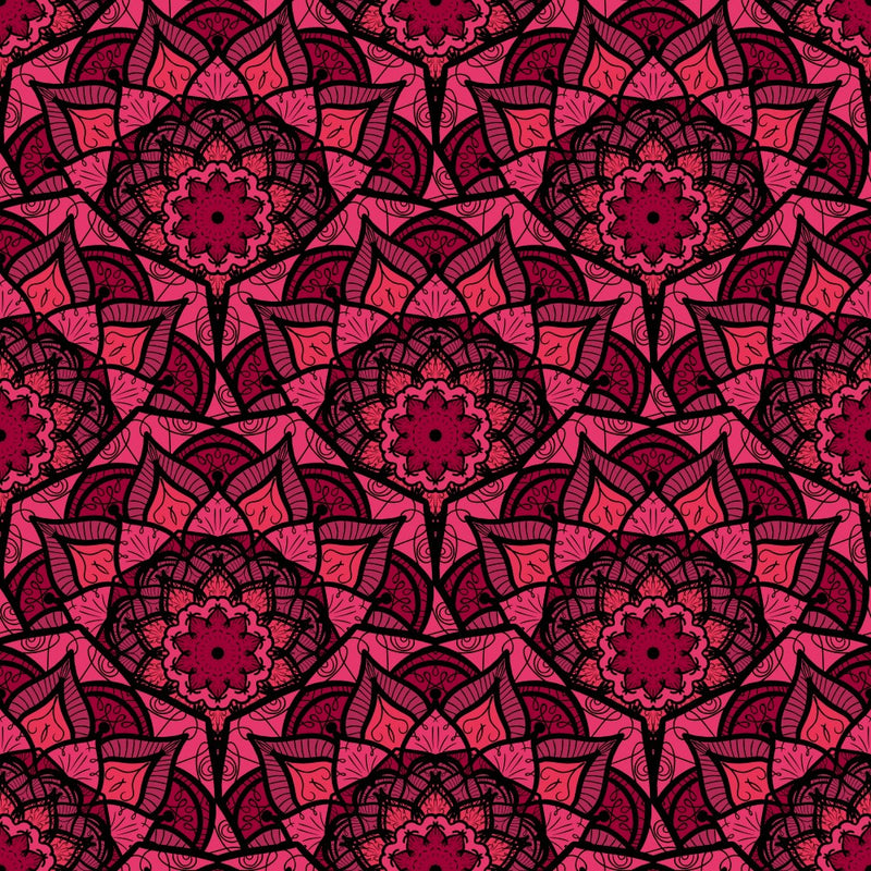 Rosa Mandala-Linienkunst