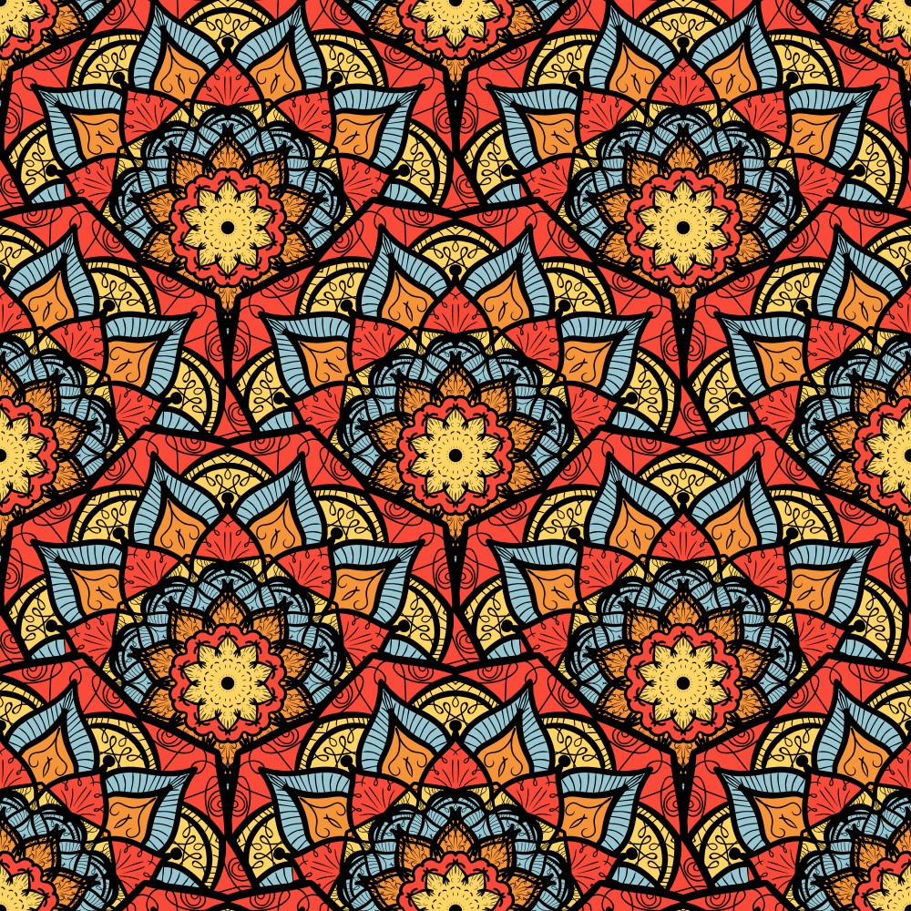 Abstract Mandala Line Art
