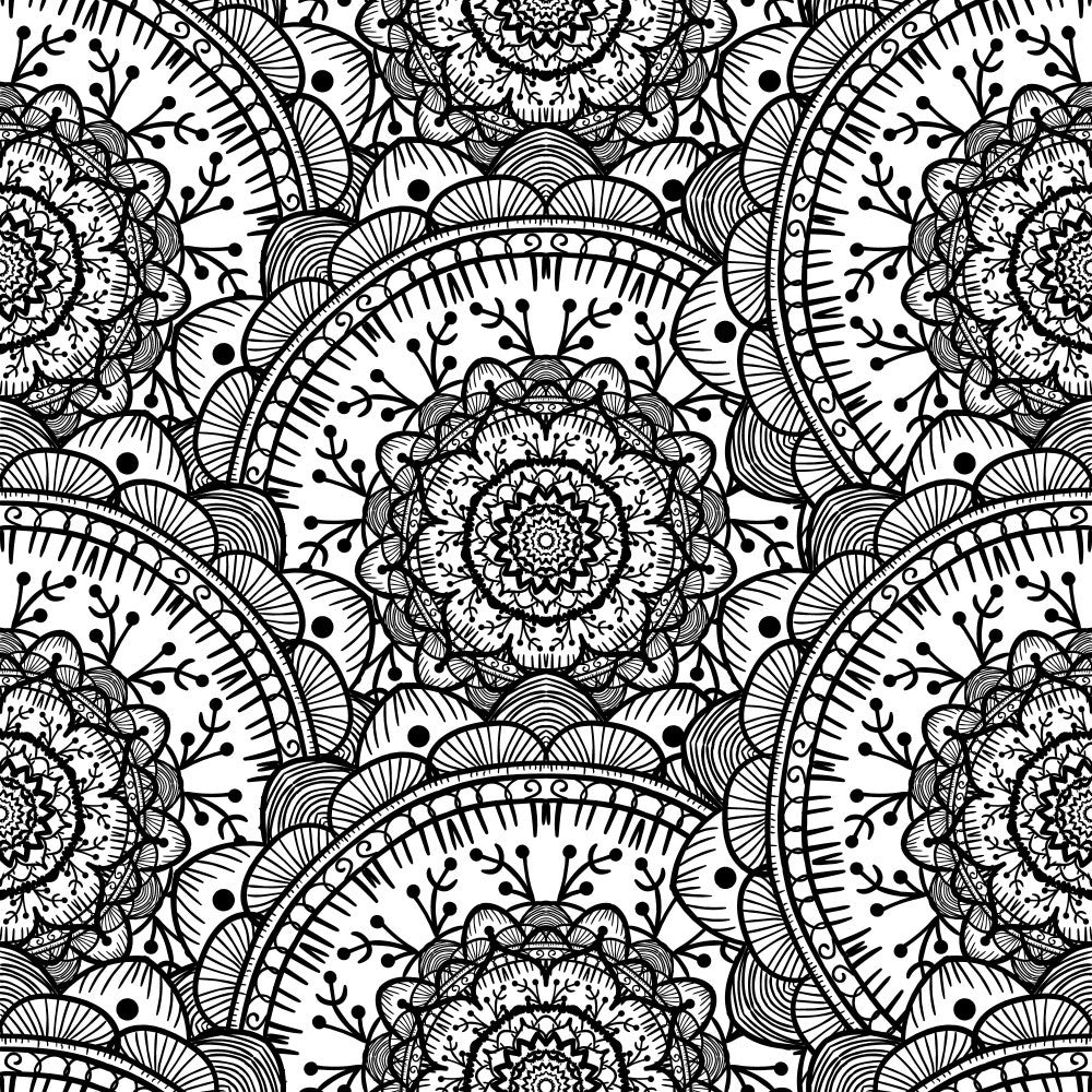 Abstract Mandala Line Art