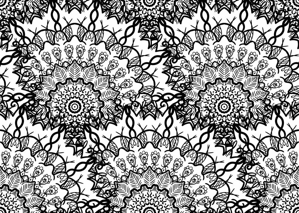 Abstract Mandala Line Art