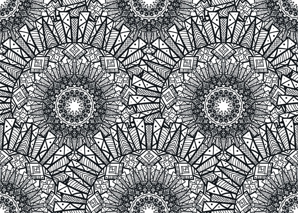 Abstract Mandala Line Art