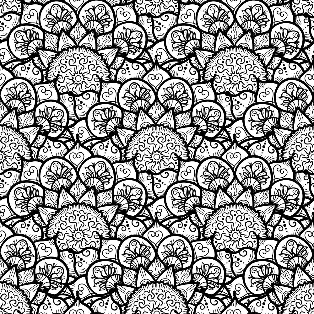 Abstract Mandala Line Art