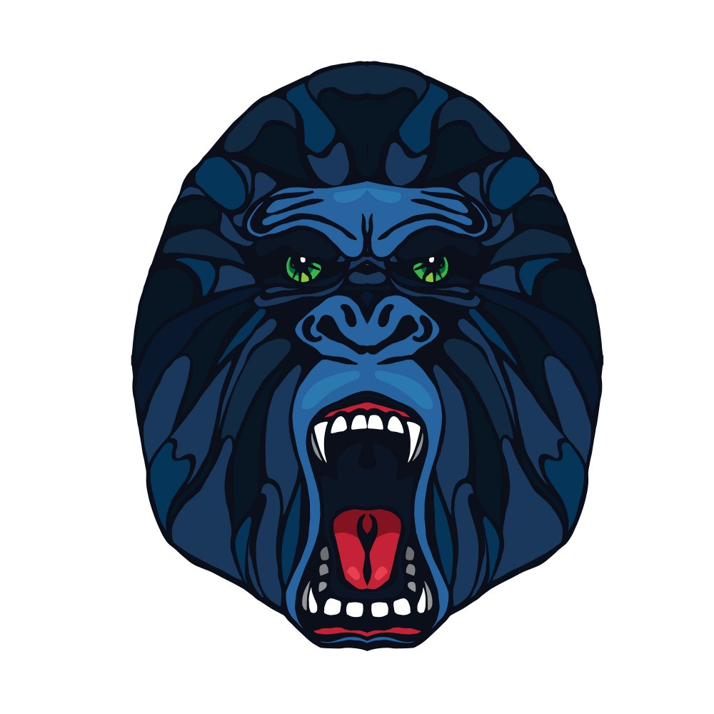 Cartoon Gorilla Line Art