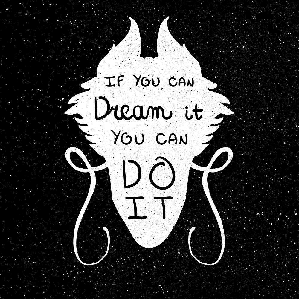 Dragon Silhouette with Lettering