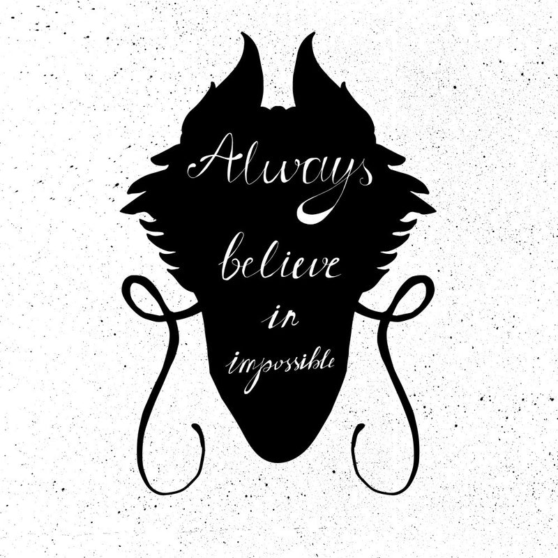 Dragon Silhouette with Lettering