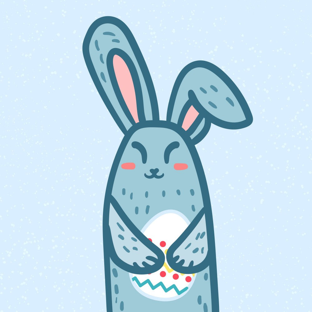 Happy Easter Cartoon Rabbit