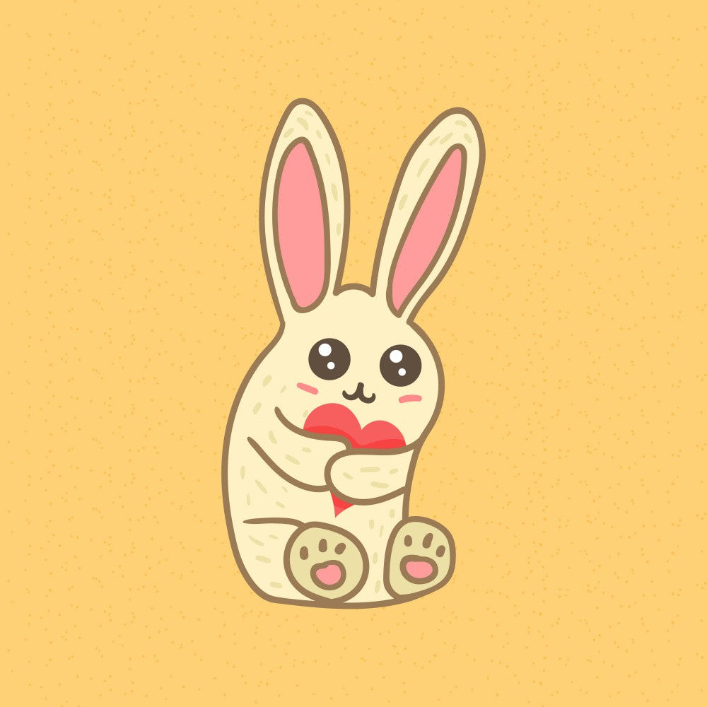 Happy Easter Cartoon Rabbit