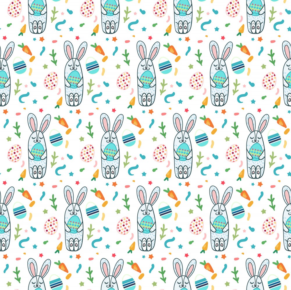Happy Easter Cartoon Rabbit