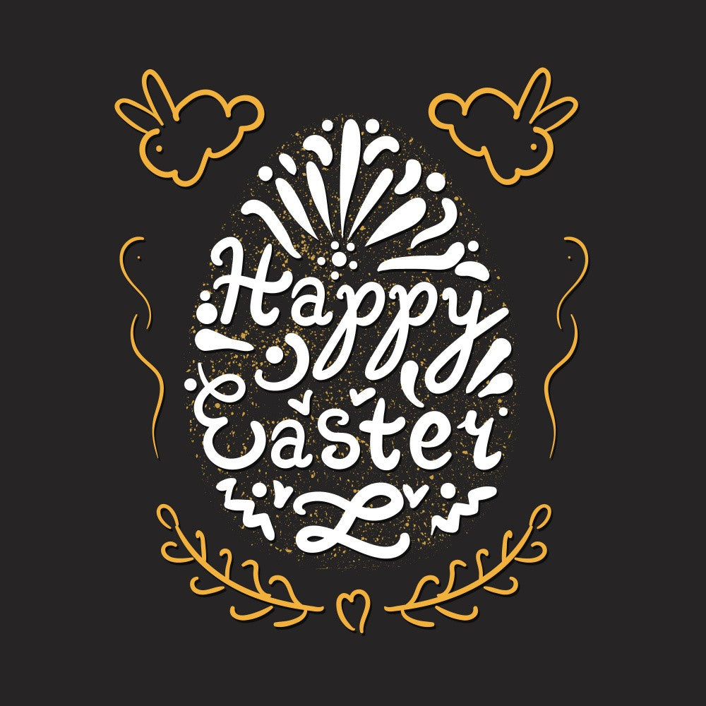 Happy Easter Lettering Art