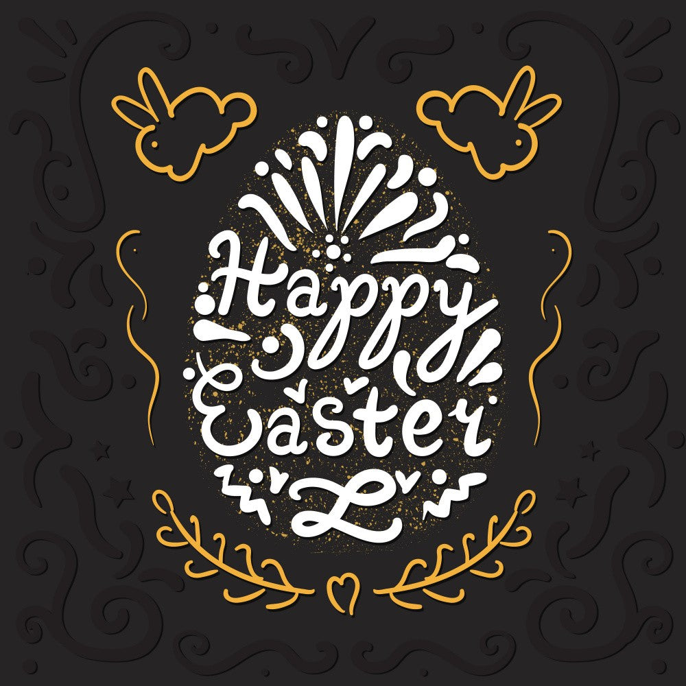 Happy Easter Lettering Art