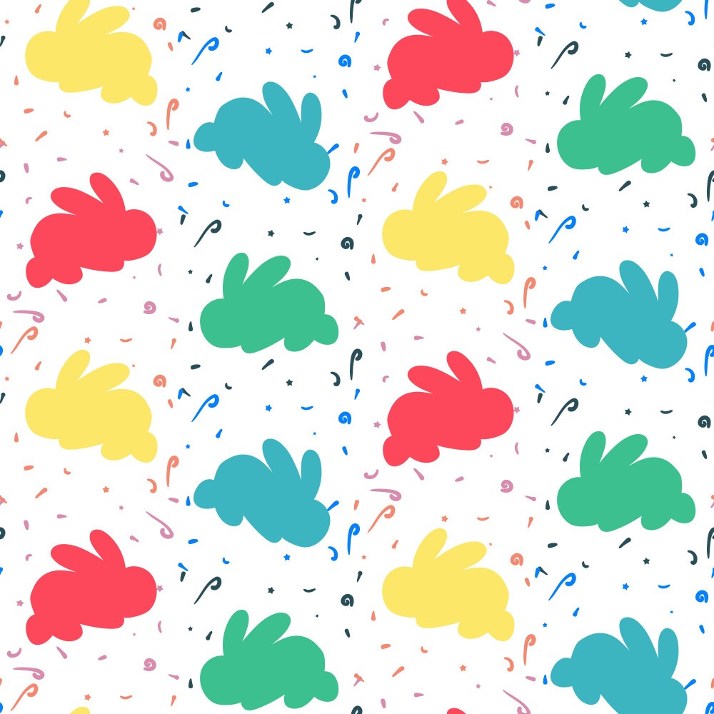 Happy Easter Rabbits Pattern