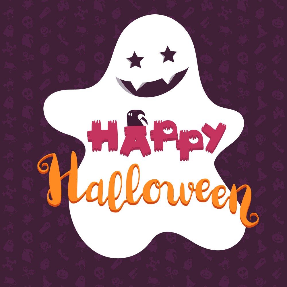 Happy Halloween Simple Scary Concept