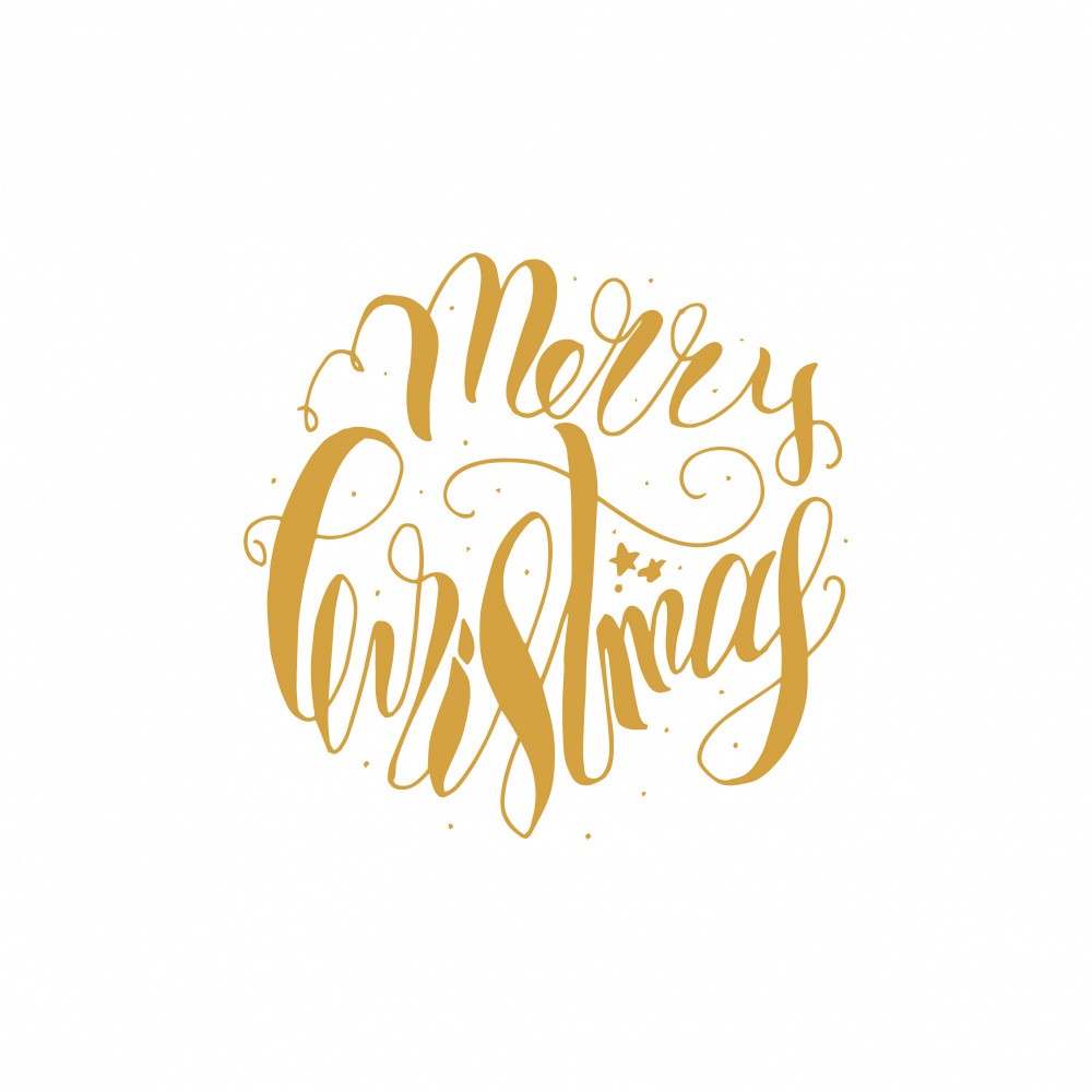 Merry Christmas Lettering Art