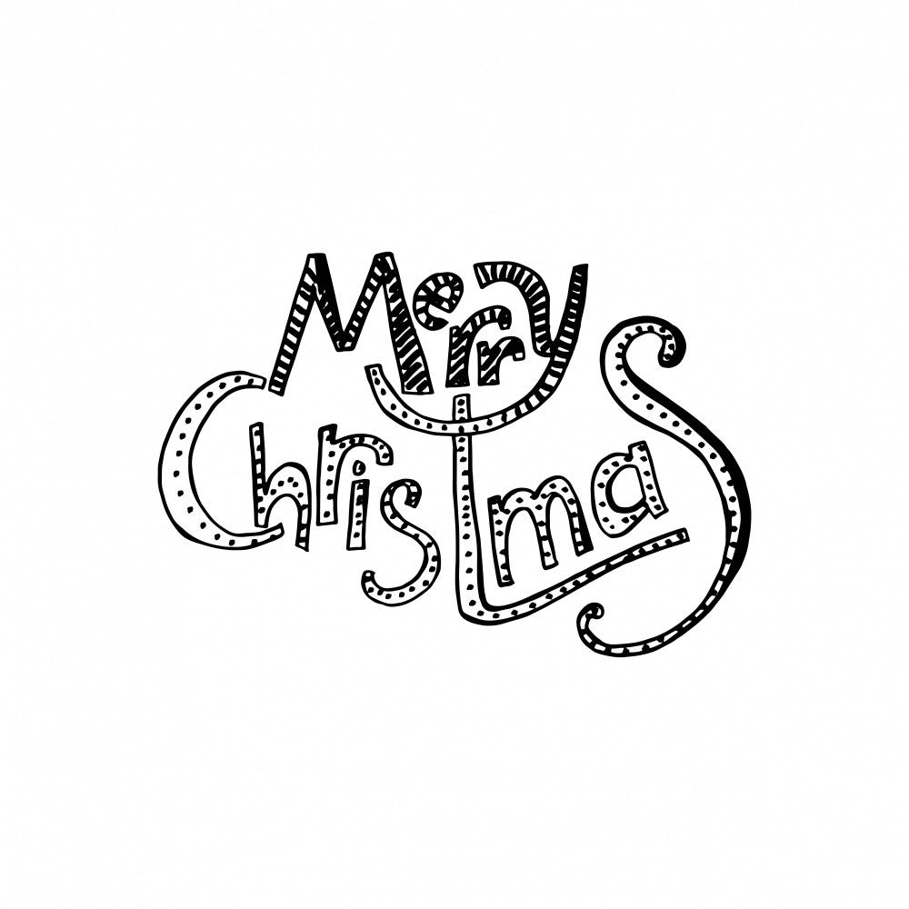 Merry Christmas Lettering Art